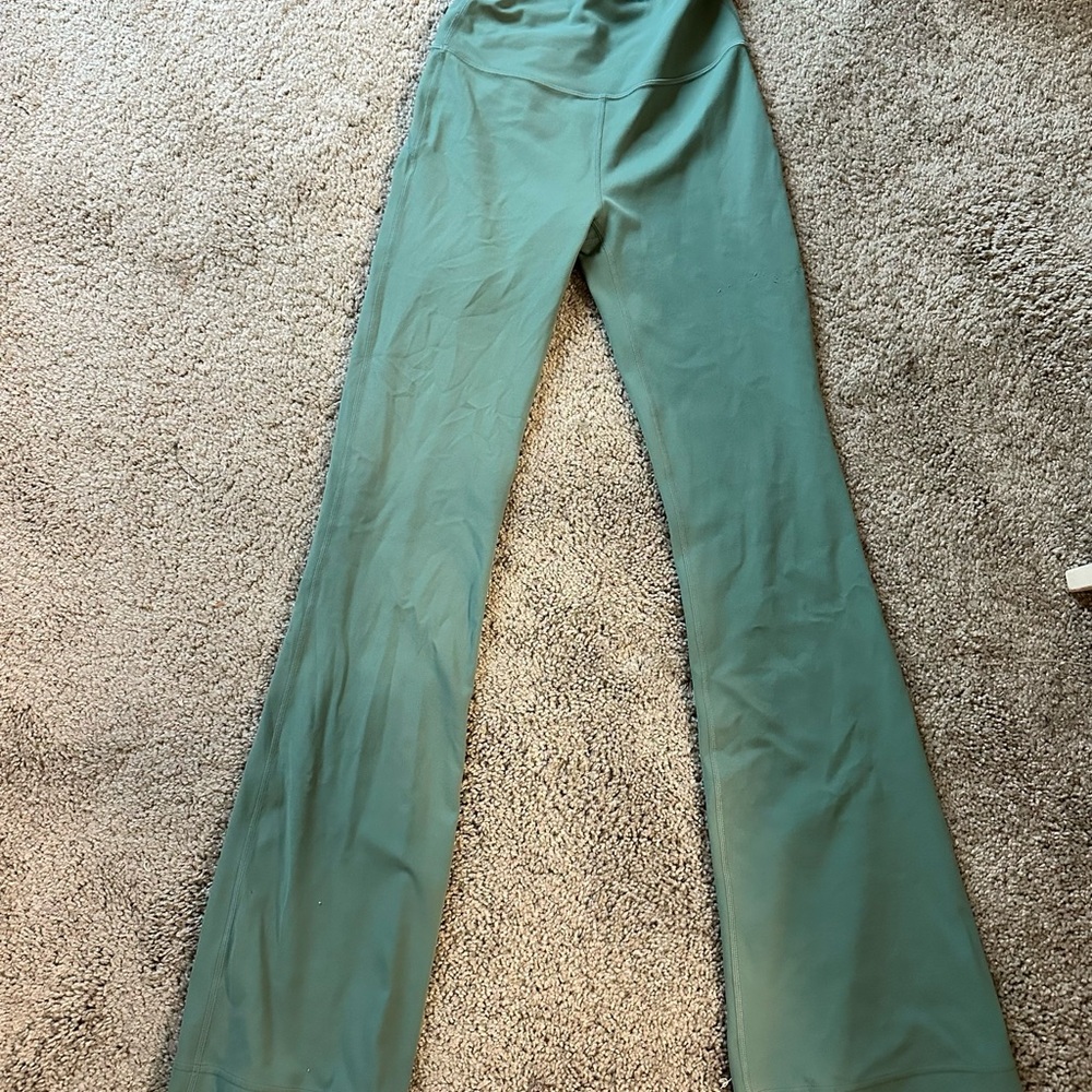 Green Lulu Lemon Flared Pants
